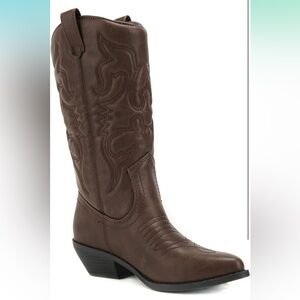 Gently Used Brown Soda Reno Women Western Cowboy Boots Size 8